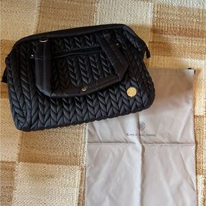 Happ Chic Black Quilted Women's Baby Bag